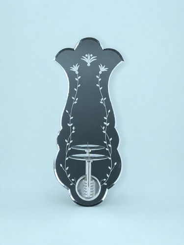 Vintage mirrored wall - vintage, candle