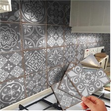 72 Grey Tile Stickers