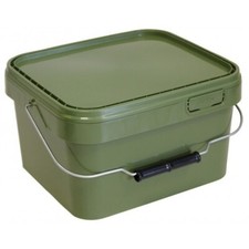 Square Green Bait Bucket 5L Boilies Pellets Groundbait Carp Fishing Tackle Bait