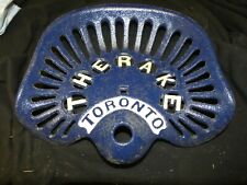 THE  RAKE TORONTO TRACTOR IMPLEMENT  SEAT  FARM  COLLECTABLES CAST IRON FARM