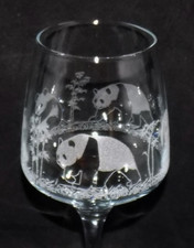 Engraved 'PANDA' Wine Glass