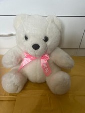 PMS White Bear Toy Plush Singing Plays You Are My Sunshine 10" Works