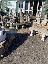 GARDEN BENCH CURVED STONE WE HAVE 4 AT £120 EACH VARIOUS SIZE