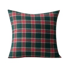 Christmas Plaid Cushion Cover Tartan Throw Sofa Pillow Case Xmas Table Decor UK