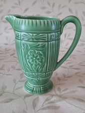 Vintage Sylvac Matte Green Jug
