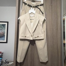 Zara Cream Cropped Waistcoat