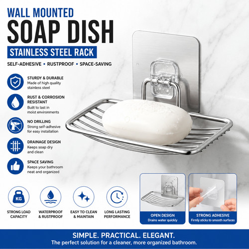 Wall mounted soap - mounted, dish