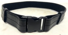 British Military Issue MoD Police Black Leather Tactical Belt