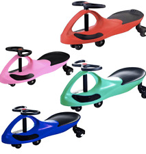SWING CAR RIDE ON SWIVEL SCOOTER CHILDRENS TOY KIDS WIGGLE GYRO TWIST & GO GIFT