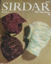 Vintage Sirdar Knitting Pattern Child's DK Balaclava Cap & Ear Flap Helmet 3171