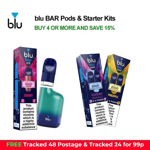 Blu bar pod vape - box, or