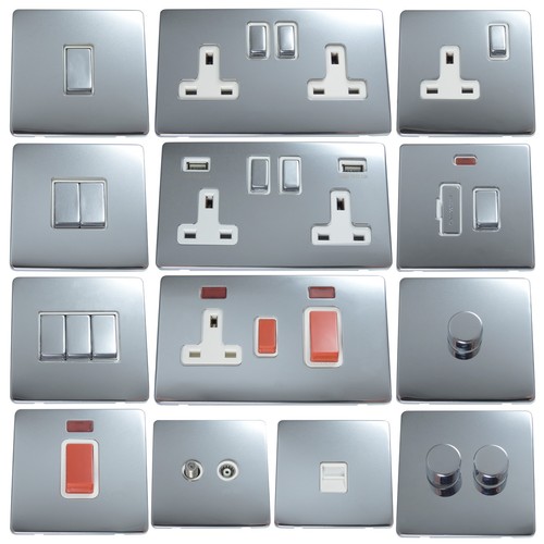 Polished chrome screwless - polished,