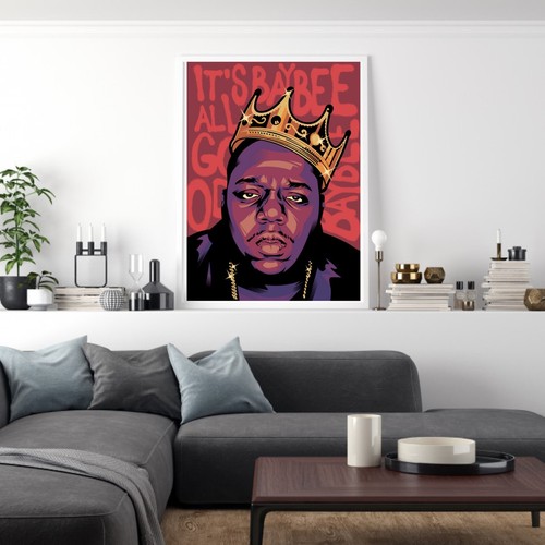 Biggie smalls portrait print - smalls,