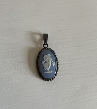 Vintage Wedgewood Blue Jasper Necklace Pendant