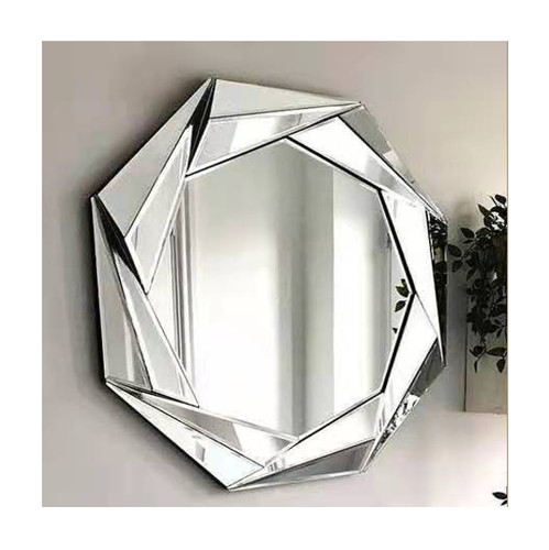 Large round silver octagonal - silver,