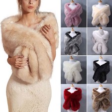Warm Faux Fur Long Shawl Stole