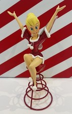 Rare Vintage Disney Tinker Bell Fairy Xmas Tree Topper Candy Cane Red & White