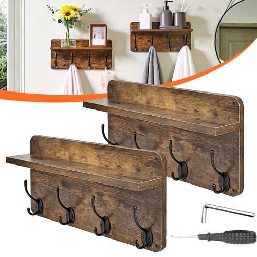 Wall hooks with shelf - wall, entryway