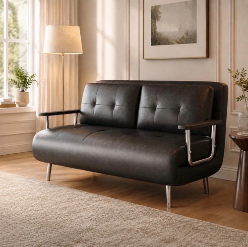 Faux leather sofa bed 2 - leather,