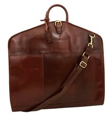 Luxury leather suit carrier - leather,