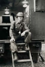 WW2 Era Photo GI Sitting On
