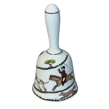 Vintage Crown Staffordshire Hunting Scene Bell Fine Bone China England Fox Hunt