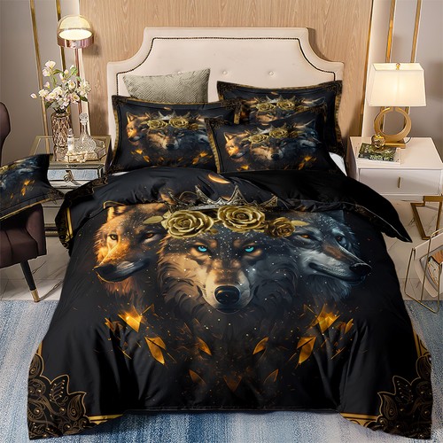 Wolf duvet cover set - wolf,