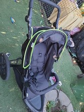 hauck Runner Air 3 Wheeler Pushchair Jogger Buggy - Black Neon/Yellow