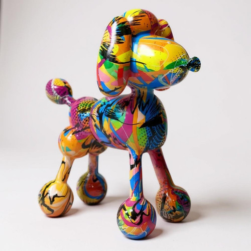 Graffiti poodle ornament dog - graffiti,