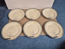 6 X BURLEIGH WARE  MOONBEAMS SIDE PLATES - ART DECO 