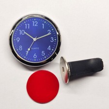 Blue Car Dashboard Clock