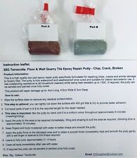 38G Terracotta. Floor & Wall Quarry Tile Epoxy Repair Putty - Chips & Cracks.