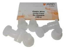 30's Plastic Wine Corks Clear