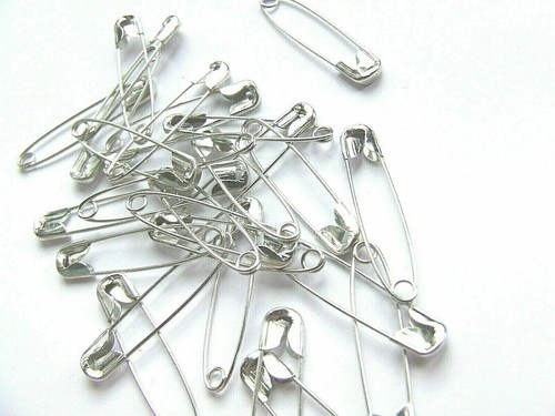 Steel safety pins assorted - steel, assorted-