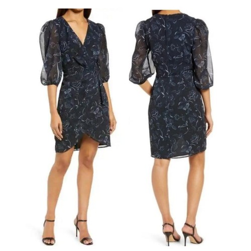New halogen chiffon faux wrap - new,