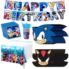 128 Pcs Sonic Party Decoration