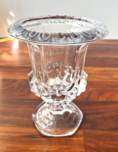 Clear glass vase - glass, flared