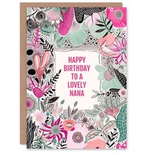 Nana Happy Birthday Card Boho