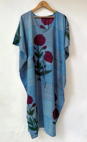 Indian cotton blue rose - indian,