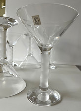 JG Durant set of 6 six martini glasses shaped & frosted stems