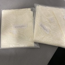 beautiful voile lace net curtain, white.