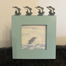Blue Wooden & Resin Dolphin