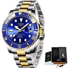 LIGE Mens Diver Wristwatch