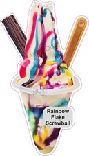 Ice cream van sticker Rainbow