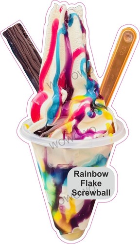 Ice cream van sticker rainbow - van,