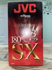 3 x JVC SX 180 VHS Blank Video