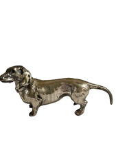 Antique solid silver dachshund