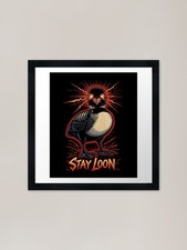 Laser loon t-shirt Framed Art