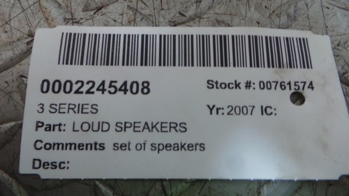 Bmw series speakers 320d se - 3,