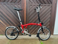 Brompton folding bike Red and